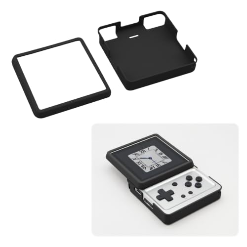 Protective Case for Anbernic RG Rotate, Shockproof Hard Shell Cover with Full Body Protection, Anti-Scratch Portable Gaming Console Shell, Lightweight Replacement Housing for Handheld (Black) - color: Black