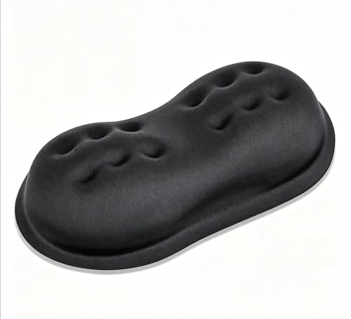 Wrist Rest for Mouse - Ergonomic Memory Foam Computer Wrist Support Pad, Massage Holes Design for Wrist Pain Relief (5.5 x 3.1 x 1 in, Black)