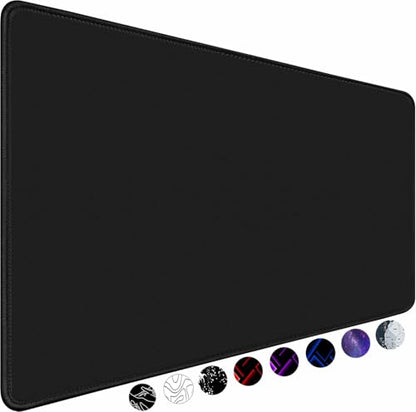 Gaming Mouse Pad, Large Mouse Pads Waterproof Extra Large Big Mouse Pad with Stitched Edge, XXXL Non-Slip Black Computer Mousepad Desk Mat for Gamer, Office & Home, Black - color: Black, size: 35.4L x 15.7W inches
