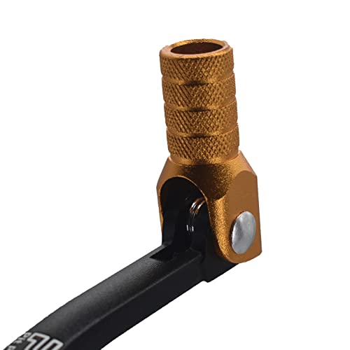 CNC Aluminum Gear Shifter Lever, Foldable Pedal Shifter Lever Fit for CRF50 XR50 XR CRF 50cc 110cc 250cc Dirt Pit Monkey Bike Motorcycle ATV Quad (Black&Golden) - color: Black&Golden