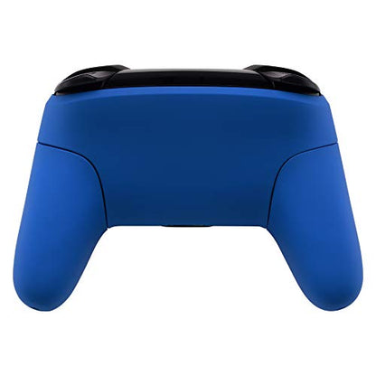 eXtremeRate Blue Faceplate Backplate Handles for Nintendo Switch Pro Controller, Soft Touch DIY Replacement Grip Housing Shell Cover for Nintendo Switch Pro - Controller NOT Included - color: Blue