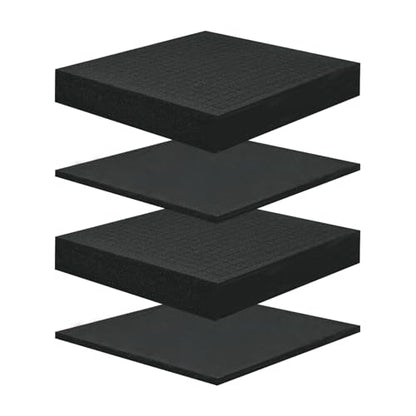 4 Pcs Pick and Pluck Foam 12 x 12 Inch, 2 Sizes Foam Inserts For Cases, Gun Case Polyurethane Foam Sheet for Toolbox, Storage Drawer,Game Box, Crafts (2Pack 12"x12"x2", 2Pack 12"x12"x0.4") - size: 2Pcs 12"x12"x2" & 2Pcs 12"x12"x0.4"
