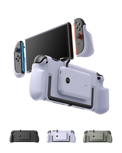 Belkin Nintendo Switch 2 Grip Charging Case with 10000mAh Power Bank 30W | Magnetically Attachable Custom 10000mAh Power Bank with Ergonomic Nonslip Grip, Quick Release, Dockable, Built-in Kickstand - color: Lilac, style: Charging Grip
