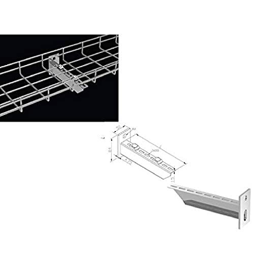 Kable Kontrol Reinforced Bracket – 12” Width - Wire Mesh Tray Cable Management Rack Cords Organizer Cable Basket, Zinc Plated Steel NEC Approved for Network, Fiber Optic, Cabling Accessory - size: Reinforced Bracket - 12" Width
