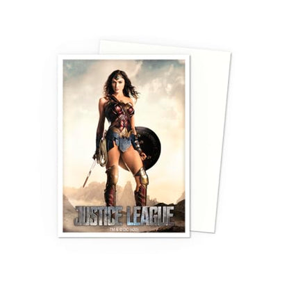 Dragon Shield | Matte Art Sleeves | 100 CT - Smooth & Tough Premium TCG Sleeves | Compatible with Pokemon, One Piece & Magic the Gathering | Wonder Woman Justice League - color: Justice League - Wonder Woman