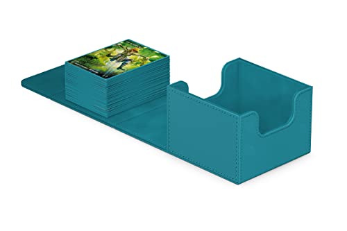 Ultimate Guard Sidewinder 133+, Deck Box for 133 Double-Sleeved TCG Cards, Petrol, Magnetic Closure & Microfiber Inner Lining for Secure Storage - color: Petrol, size: 133+