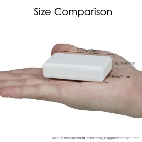 LeMotech Project Box 10 Pieces ABS Plastic Electrical Project Case Small Junction Box for Electronics White 2.76 x 1.65 x 0.70 inch (70 x 42 x 18 mm) - color: 10 pieces, size: 2.76"x 1.65"x 0.70"