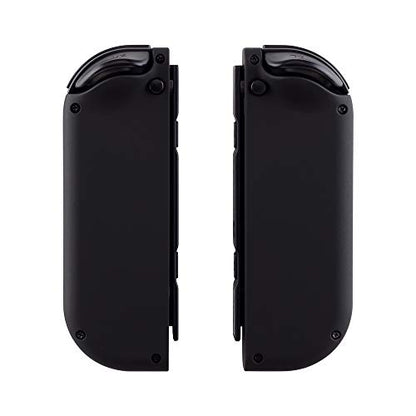 eXtremeRate DIY Replacement Shell Buttons for Nintendo Switch & Switch OLED, Black Soft Touch Custom Housing Case with Full Set Button for Joycon Handheld Controller - Console Shell NOT Included - color: Black