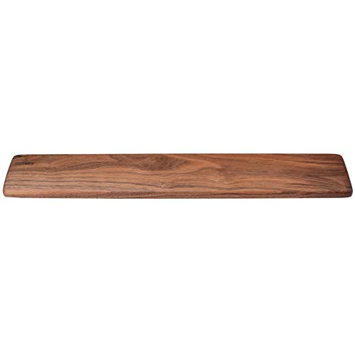 Wooden Keyboard Wrist Rest, Keyboard Wooden Palm Rest，Keyboard Wrist Rest Pad, Walnut Wrist Rest, Solid Wood Mouse Pad Wrist Guard, Wrist Rest Pad, Wrist Pad for Keyboard, (Black Walnut, 17.3in) - color: Black Walnut, size: 17.3in