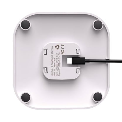afbptek Switch 2 Joy Con Charging Station, LED Indicator, 4 Joycon Controller Charger Dock, USB Powered for Nintendo Switch2 JoyCon L/R, White - color: White