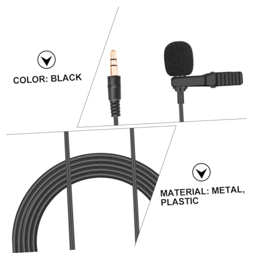 Clip Lavalier Microphone for Live Streaming and Meetings Compatible Pocket Sturdy Collar Clip for Secure Use Sound Capture for Vlogs and Gaming