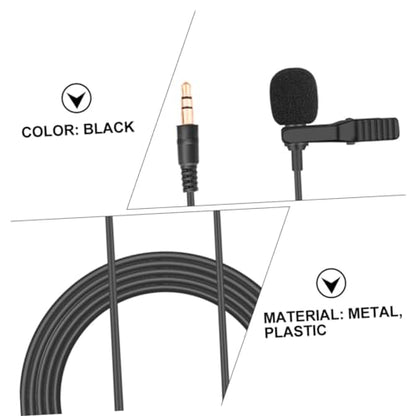 Clip Lavalier Microphone for Live Streaming and Meetings Compatible Pocket Sturdy Collar Clip for Secure Use Sound Capture for Vlogs and Gaming