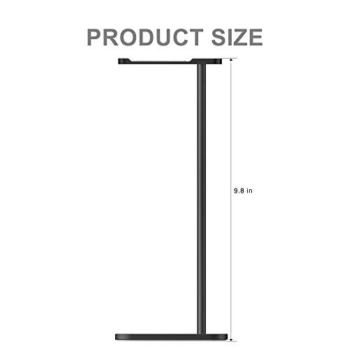 Headphone Stand for Desk, Aluminum Headset Stand (Black) | Headphone Stand for Desk with Heavy Base & Anti-Slip Pad Compatible All Headphones - color: Black