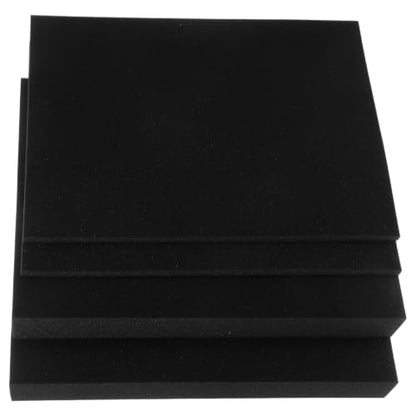 KALLORY 4pcs Easy Tear Black Sponge Padding Foam Inserts for Packing and Storage, Cut to Size Cushioning Foam Sheets Suitable for Toolbox, Photo Box, and Drawer Liner Organization
