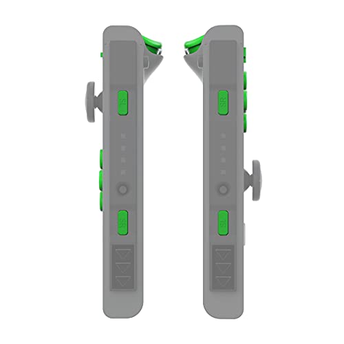 eXtremeRate DIY Full Set Buttons for Nintendo Switch & Switch OLED, Custom Replacement Buttons for JoyCon, ABXY Direction Keys SR SL L R ZR ZL + - Home Capture Trigger Buttons Springs - Green - color: Green