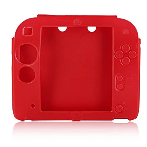 Protective Soft Silicone Rubber Gel Skin Case Cover for 2DS Controller (Red) - color: Red