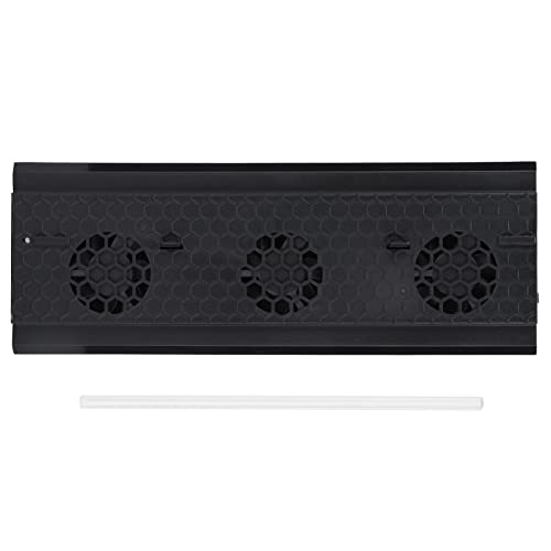 Vertical Gaming Console Cooling Stand with Light Bar for One X, 3 Fans, USB Hub Charging Ports, Decorative Design, ABS Material