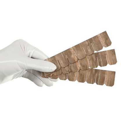 Miniature Roof Shingle Strips for 1:12 Scale Dollhouse Roofing | Set of 25 Strips, REDUCIO! - color: Amber Wood
