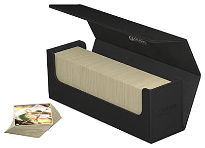 Ultimate Guard Arkhive 400+, Deck Case for 400 Double-Sleeved TCG Cards, Black, Compatible with Boulders, Magnetic Closure & Microfiber Inner Lining - color: Black, size: 400+