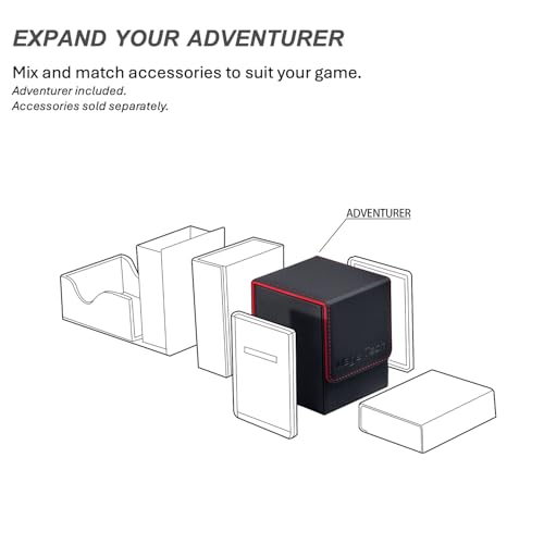 Mage Tech Adventurer [Apprentice] Modular Deck Box - Holds 99 Double-Sleeved Cards - Ultra-Rugged, Expandable Design - MTG PTCG LOR OPCG & More - Black/Green - color: 2. Veil (Black/Green), style: 1. Apprentice