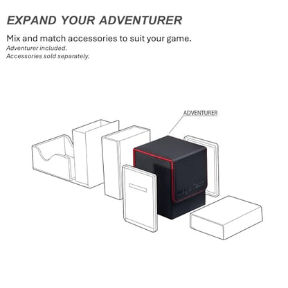 Mage Tech Adventurer [Apprentice] Modular Deck Box - Holds 99 Double-Sleeved Cards - Ultra-Rugged, Expandable Design - MTG PTCG LOR OPCG & More - Black/Green - color: 2. Veil (Black/Green), style: 1. Apprentice