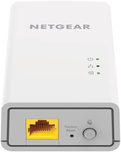 NETGEAR Powerline Adapter Kit, 1000 Mbps Wall-Plug, 1 Gigabit Ethernet Ports (PL1000-100PAS) - size: 1000 Mbps, style: 1 Gbps Kit