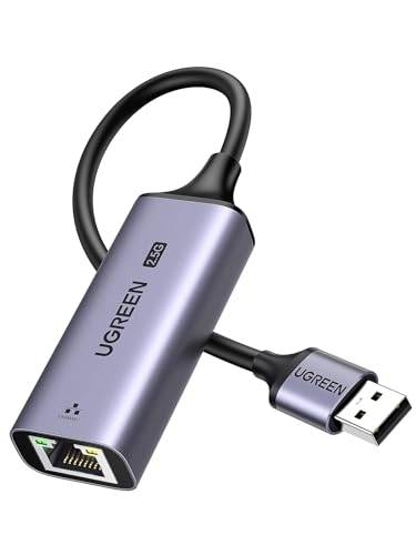 UGREEN USB to Ethernet Adapter 2.5Gb, Aluminum Ethernet Adapter | USB 3.0 to RJ45 Computer Network Internet LAN Dongle for Laptop, Compatible for MacBook Air/Pro, XPS, Windows, macOS