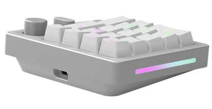 GLORIOUS GMMK Mechanical Numpad- 10 Key USB Programmable Keypad - Hot Swappable, Volume Control, RGB Backlit, Wired & Wireless Bluetooth - Laptop & Keyboard Accessories- White - color: White Ice