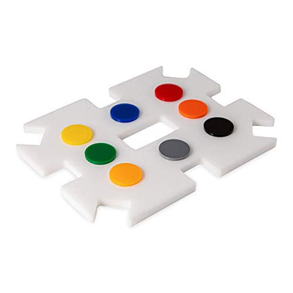 LuxeDominoes Mexican Train Dominoes Set for Adults – Modern Deluxe White Acrylic Double 12 Dominoes Game, 2-8 Players, Adult Game Night Gift (White) - color: White