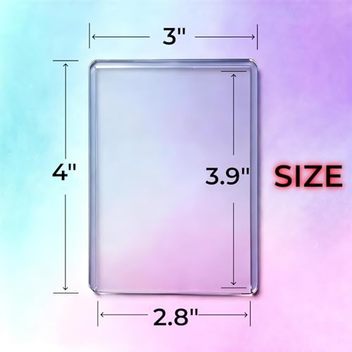 25 Pcs Hard Plastic Toploaders 3"x4", Trading Card Holders with Protective Film, Clear Card Sleeves for Baseball, Football, Sports Cards, Kpop Photocards, and TCG Collectibles