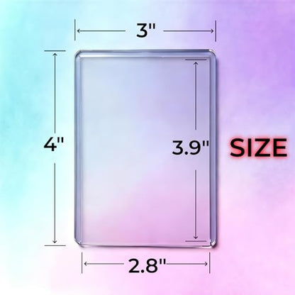 25 Pcs Hard Plastic Toploaders 3"x4", Trading Card Holders with Protective Film, Clear Card Sleeves for Baseball, Football, Sports Cards, Kpop Photocards, and TCG Collectibles