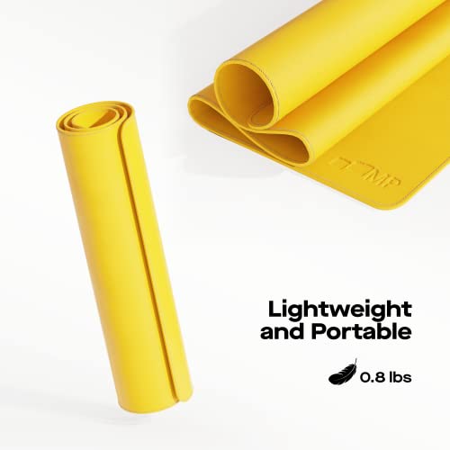 Mobile Pixels Desk Pad, Large PU Leather Desk Mat (Racing Yellow) | Desk Protector with Non-Slip Base for Keyboard and Mouse, Upgraded Sewing Waterproof Desk Mat 31.5"x 15.75" - color: Racing Yellow