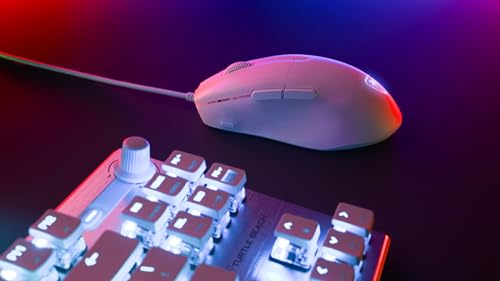 Turtle Beach Pure SEL Wired RGB Gaming Mouse for PC | Ultra-Lightweight, 8K DPI Optical Sensor, Mechanical Switches, Pretension System, Pure PTFE Glides, AIMO RGB Lighting, White - color: White