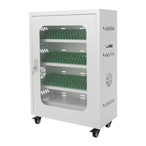 Rechargeable Mobile Phone Charging Cabinet,50 Slots Cell Phones Charging Station Portable Cellphone Charging Cart with Combination Lock, for Students and Employees, Tourists - size: 50-Slots