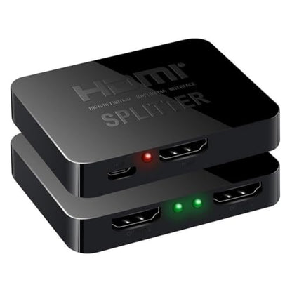 HDMI Splitter 1 in 2 Out [with USB Cable] 4K 1x2 HDMI Splitter Repeat/Mirror Screen Only (Not Extend), 1 Source Extend to 2 Display Devices