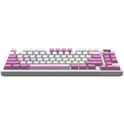 msi Forge GK600 TKL W Violet US - Mechanical Linear SWITCHES - Dye-Sublimated PBT Keycaps, Anti-Slip Base, RGB LED, USB 2.0, Bluetooth, 2.4 GHz - Tenkeyless - style: FORGE GK600 TKL W VIOLET US
