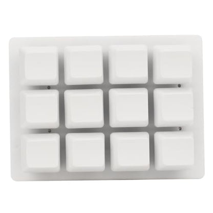 Mingzhe 12 Key Mechanical Gaming Keyboard Ergonomic One Handed Hot Swappable Design for White ABS Mini Macro Keypad