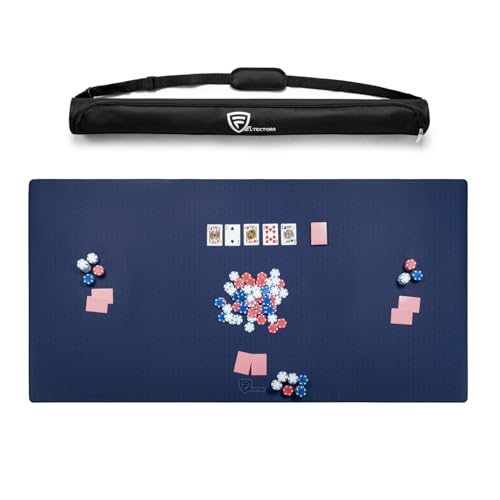 Board Game Mat 36 x 72 in, Table Cover for Mahjong, Poker, Playing Cards, Tile Games, Dominoes, and RPG - Neoprene Gaming Playmat (Blue, 36 x 72 in. (3 x 6 ft.))