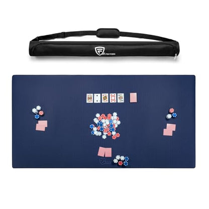 Board Game Mat 36 x 72 in, Table Cover for Mahjong, Poker, Playing Cards, Tile Games, Dominoes, and RPG - Neoprene Gaming Playmat (Blue, 36 x 72 in. (3 x 6 ft.))