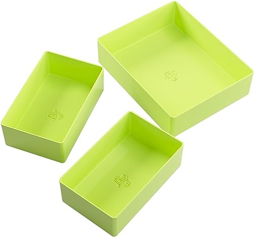 Token Silo Card Add On - 3-Piece Set of Game Trays, Holds Game Cards, Tokens, Dials and Dice, Organize LCG, TCG and Board Game Accessories, Modular Design, Lime Color, Made by Gamegenic - color: Lime Green