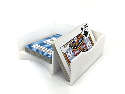 Draw and Discard Game Card Holder, Game Deck, Playing Card Holder (White) - color: White