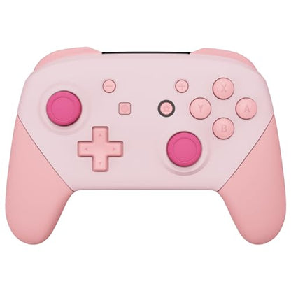 eXtremeRate Replacement Full Set Shell Button for Nintendo Switch Pro Controller, Cherry Blossoms Pink & Puffy Pink Faceplate Backplate Handles for Switch Pro Controller - color: Cherry Blossoms Pink & Puffy Pink