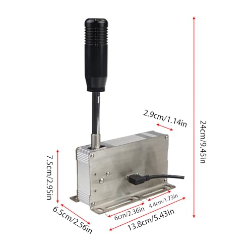 Mjaie Realistic Racing Shifter Plug and Play USB Sequential Controller Handbrake for PC Game Ergonomics Racing Gear Shifter