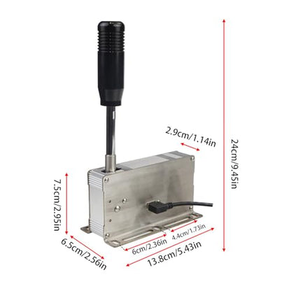 Mjaie Realistic Racing Shifter Plug and Play USB Sequential Controller Handbrake for PC Game Ergonomics Racing Gear Shifter