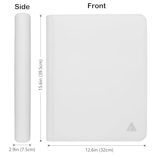 Top loader Binder, Holds 432 Top Loaders, 9 Pockets Top Loader Binder with Sleeves for Cards in 3'' x 4'' Top loaders -White - color: White