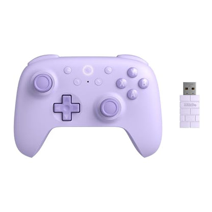 8Bitdo Ultimate 2C Wireless Controller for Windows PC and Android, with 1000 Hz Polling Rate, Hall Effect Joysticks and Triggers, and Remappable L4/R4 Bumpers (Purple) - color: Purple