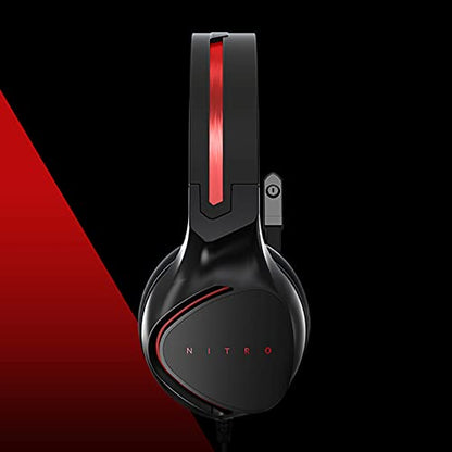 Acer Nitro Gaming Headset with Flexible Omnidirectional Mic, Adjustable Headband, (Pack of 1) - style: Nitro Headset