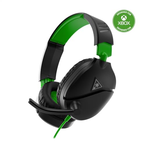 Turtle Beach Recon 70 Wired Multiplatform Gaming Headset for Xbox, PC, PS5 | Xbox Series X|S, Xbox One, PlayStation, PS4, Mobile, Flip-to-Mute Mic, 40mm Speakers, Lightweight, Soft Earpads, Black Green - color: Black and Green