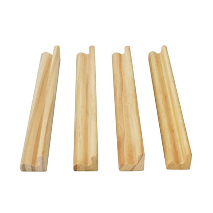 Yuanhe Scrabble Letter Tile Holders - Wooden Scrabble Rack Tray Set of 4, for Crafts and Game Stands - style: 4PCS