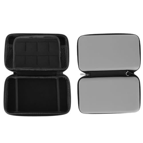 Hard Shell Carrying Case for New 3DS XL/2DS XL - Travel Protective Storage with 8 Game Cartridge Slots & Water Proof PU Exterior (Silver) - color: Silver